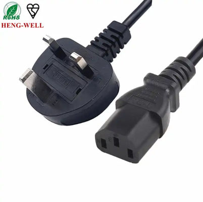 ASTA C13 Stecker UK Stromkabel BSI UK Kabel Sicherung 3-Pin Verbraucherelektronik 250A 13A Wechselstromkabel