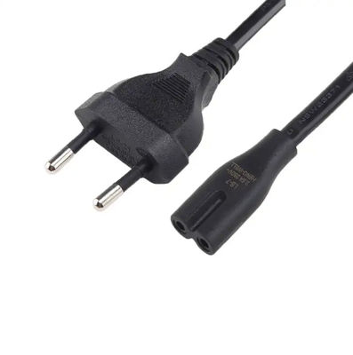 Für Rußland CE VDE ENEC AC Europ 2 Spitze IEC C7 Elektrische Steckdose 2.5A 250V 2 Pins Eu Stromkabel