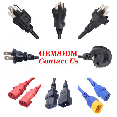3 Stecker Stecker 10A 13A 15A 125V Laptop Computer UL Zertifikat Wechselstromkabel