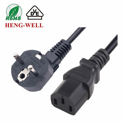 3 Pins Europäisches Stromkabel EU-Standard 16A 250V Stecker zur IEC C13 für Stromkabel für Haushaltsgeräte