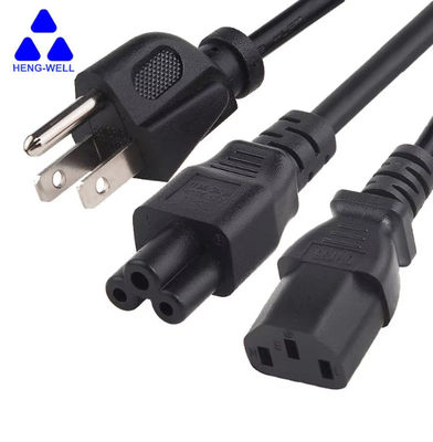 UL 3 Wire USA Stromkabel 18AWG Elektrische NEMA 5-15p bis IEC C13 Laptopkabel