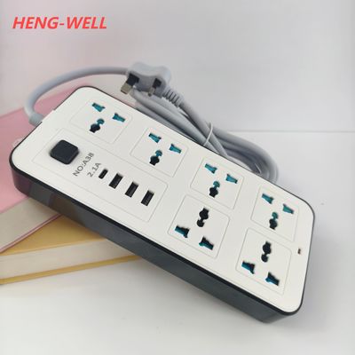 250V 6A Steckdose mit 6WAY Universallöchern 3USB A 1USB C Kompatibel mit UK US EU AU & IT Steckdosen