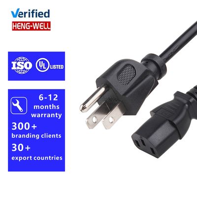 3 Pins 15A 125V UL-Leistungskabel