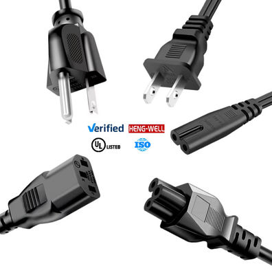 7A-10A 125V US-amerikanisches Stromverlängerungskabel mit Nema5-15P-Stecker