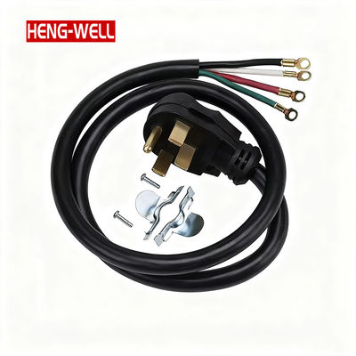 50-Amp 4-Wire SJTW Stripped Range Power Cord NEMA 14-50P-3ft/Custom Length 100% Kupfer PVC 250V für Haushaltsgeräte